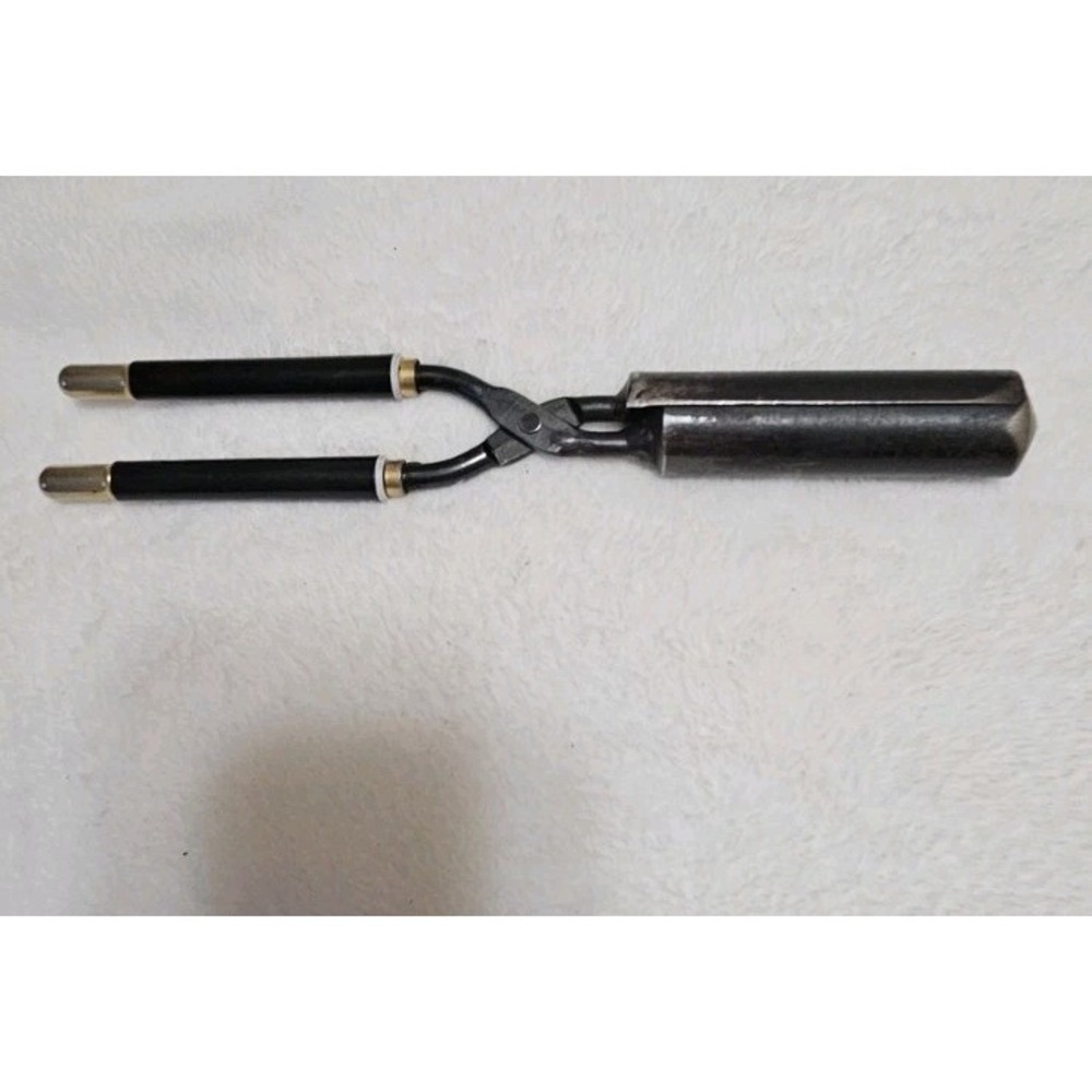 Golden Supreme 50 Marcel Iron Thermal Curling Manual Shorty Iron Vintage Tongs